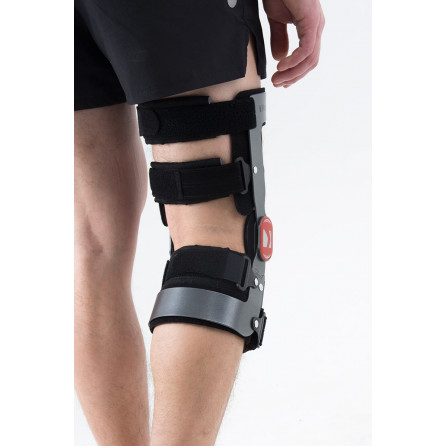 Функциональный экзоскелетный ортез колена для лыжников с полицентрическими шарнирами Reh4Mat Raptor/2 Short
