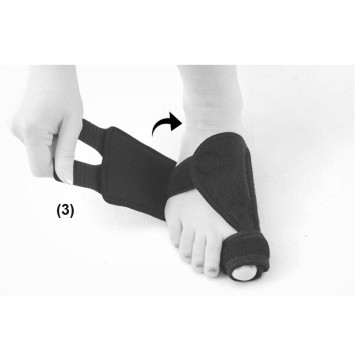 4) Застегните липучку в соответствии с указанным направлением