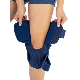 Открытый ортез коленного сустава с регулировкой подвижности с шагом 15° и закрытым шарниром Reh4Mat Am-osk-o/1r