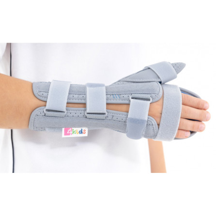 Детский длинный ортез руки и предплечья со стабилизатором большого пальца Reh4Mat AM-OSN-L-02