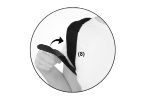 6) Застегните ремни (8).