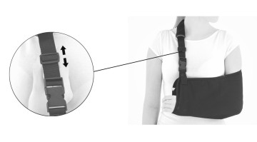 Отрегулируйте длину ленты.  Готово!