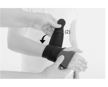 4) Застегните липучку (2)
