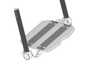 Опора для ног с подножкой Модель 2 внешн. креплен. 404002 