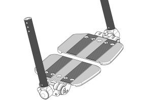 Опора для ног с подн. Модель 4 внешн. крепл. 404005 (2 шт) 